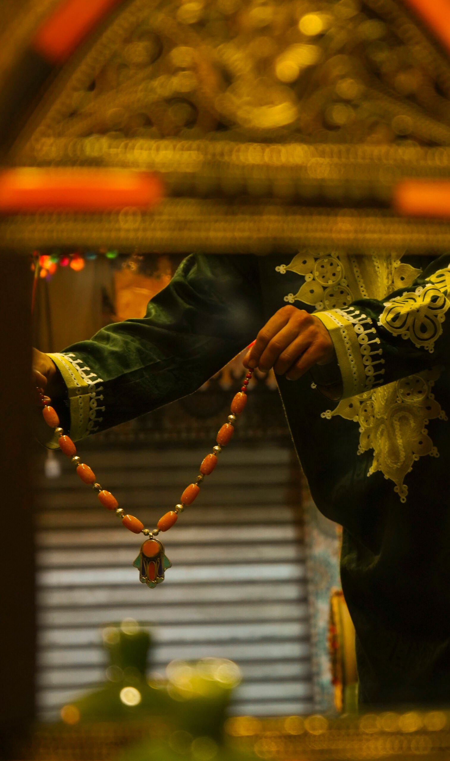 Collier Ambre & Hamsa du Maroc - Image 2